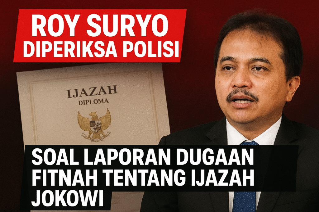 Roy Suryo Diperiksa Polisi Terkait Dugaan Fitnah Ijazah Jokowi, Tegaskan Dirinya Tak Bersalah